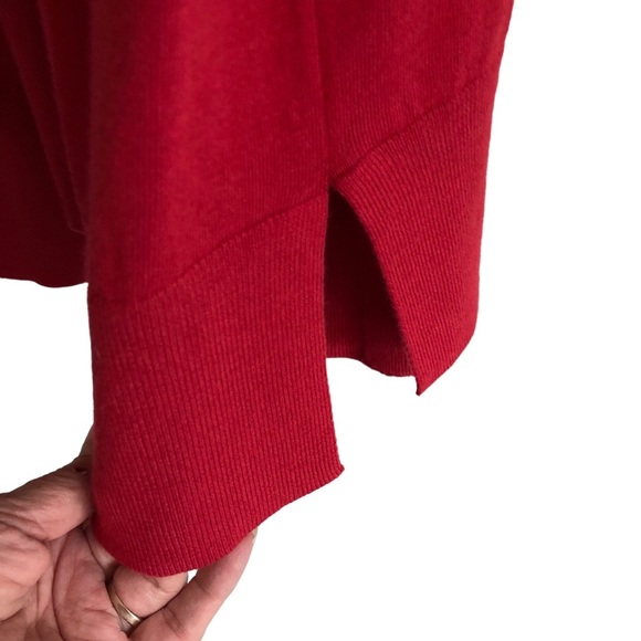 Halogen Red Sweater Long Line Duster Cardigan XL - Picture 9 of 11